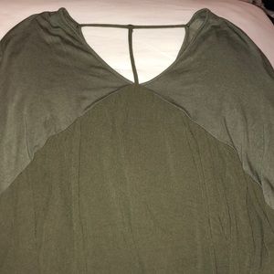 Army green blouse